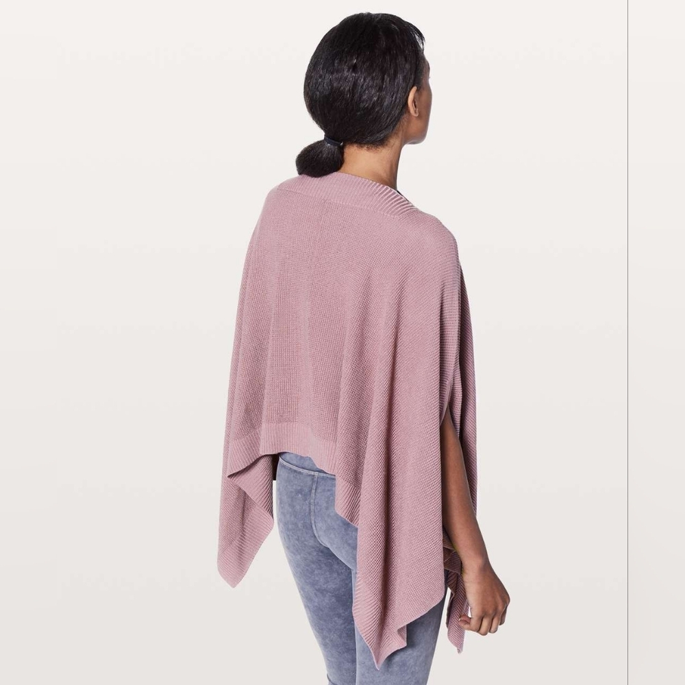 lululemon Forward Flow Cape, Vintage Mauve Sweater Poncho, OS - Picture 2 of 11